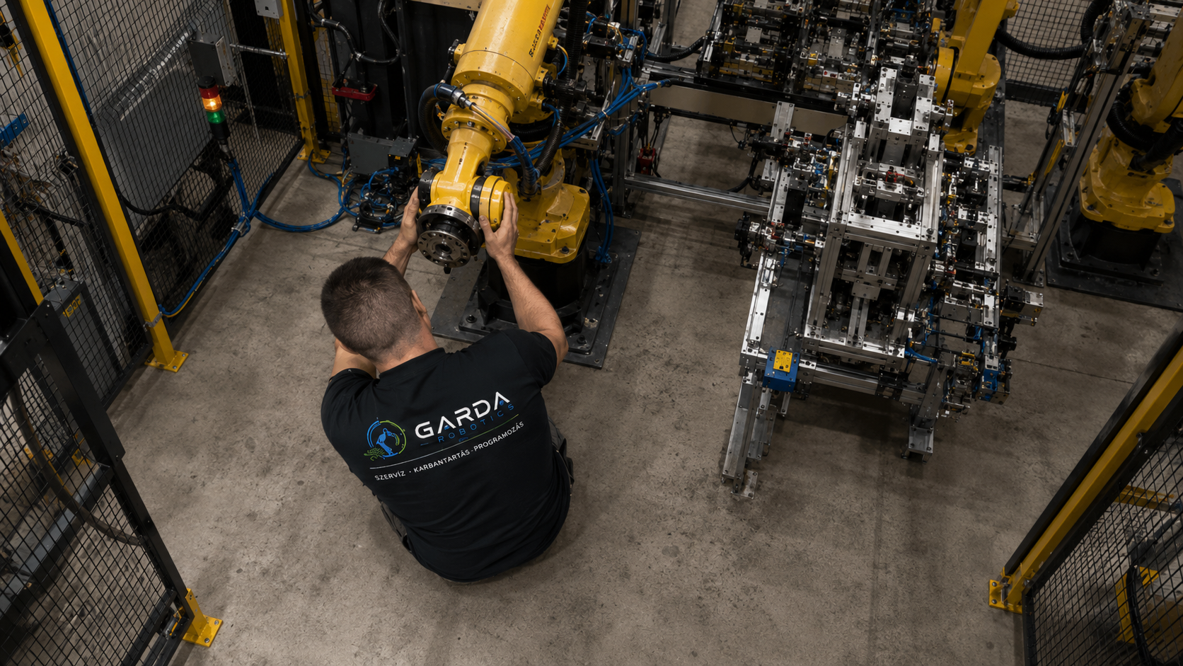 FANUC robot service while handling the wrist unit